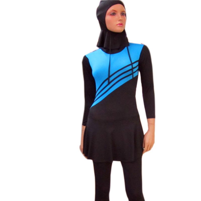 L-5XL Muslim Swimwear women Islamic Swimsuits For Muslima Covered Swimsuits Long Sleeve Beach Wear Plus Size burkini