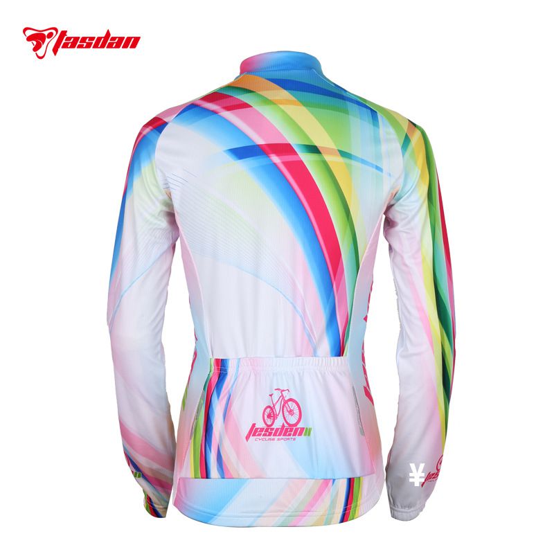 Tasdan Cycling Jerseys Women Full Sleeve Autumn Spring MTB Road Bike Bicycle Jersey Shirt Clothing