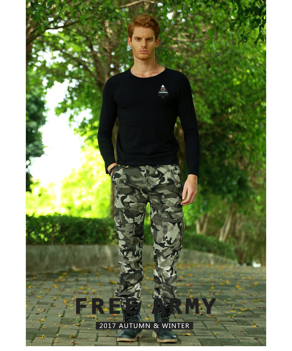 army pant with black shirt