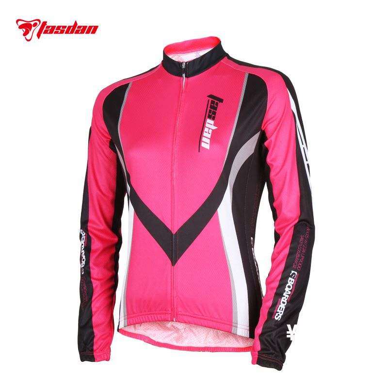 Tasdan Anti UV Cycling Jerseys Summer Outdoor Sportswear Bike Jersey Cycling Clohing Bicycle Long Sleeves Rose and Blue Colors