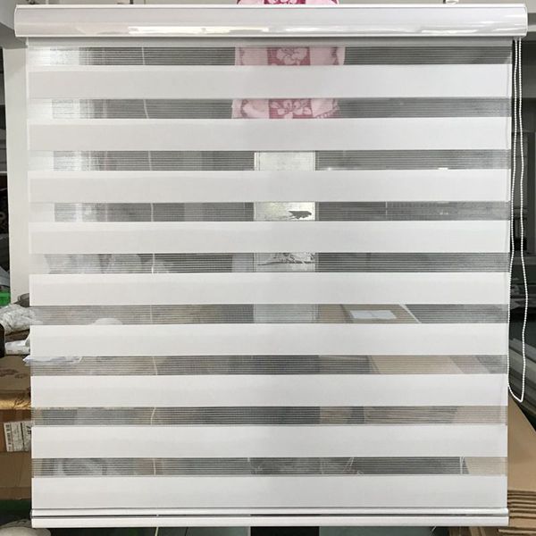 Zebra Blinds Double Layer Roller Blinds Translucent Curtain Custom Made Shade for Living Room Bedroom GY01-016