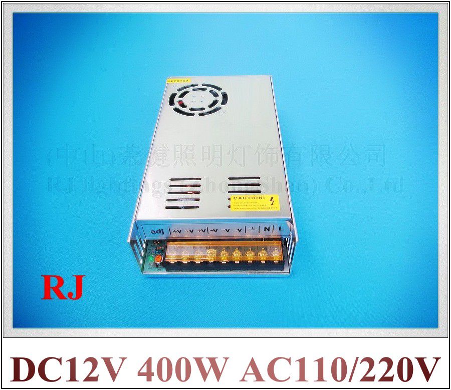 DC12V 400W LED switching power supply LED switch power input AC110V / AC120V / AC220V / AC240V output DC12V 400W 33A CE ROHS
