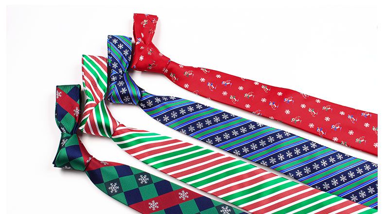 TIESET Free Shipping Christmas 2017 New Necktie Christmas Element Necktie High Quality Christmas Tree Candy Snowflake Gift For Man