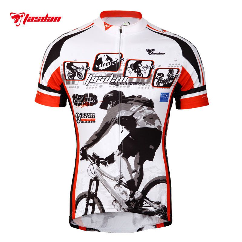 Tasdan 100% Polyester Cycling Jerseys Bike Riding Clothes Mountain Bike Jerseys Anti Pilling and Breathable Mountain Bike Clothing