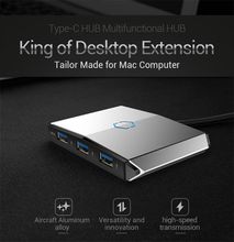 Type-C Hub Multi-function hub usb3.0 3-port with sd card for Macbook PC Notebook PC SD / TF interface