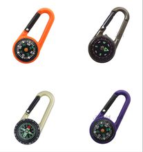 Outdoor Compass Survival Gadgets Compass Dial DC25T Zinc Alloy Compass Mountaineering Buckle Climbing Hiking Tools The Wholesale