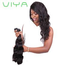 VIYA Human Hair 3 Bundles Body Wave Brazilian Virgin Hair Human Hair Bundles Natural Color Hair Weave Can Be Dyed WY905D