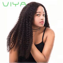 VIYA Peruvian Hair Bundles Unprocessed Kinky Curly Human Hair Weave 3pcs Full Head Dyeable Hair Extensions 10-30 Inch WY905Y