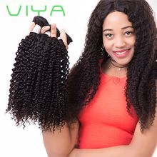 VIYA Mongolian kinky Curly Virgin Hair Weave Bundles 3PC Human Hair Extensions Double Weft Neat and Tight Can Be Dyed Hair Extensions WY831H
